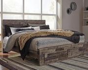 Derekson King Panel Storage Bed, Dresser and Nightstand