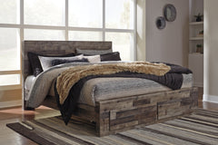 Derekson King Panel Bed with 2 Storage Drawers