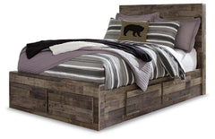 Derekson Full Panel Storage Bed, Dresser, Mirror and 2 Nightstands