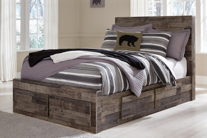 Derekson Full Panel Storage Bed, Dresser, Mirror and 2 Nightstands