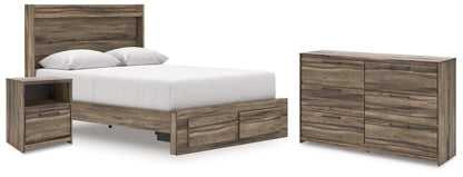 Baystorm Queen Panel Storage Bed, Dresser and Nightstand