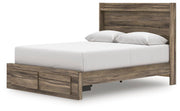 Elbrim Queen Panel Storage Bed, Dresser, Mirror and Nightstand