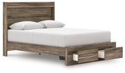 Elbrim Queen Panel Storage Bed, Dresser, Mirror and Nightstand