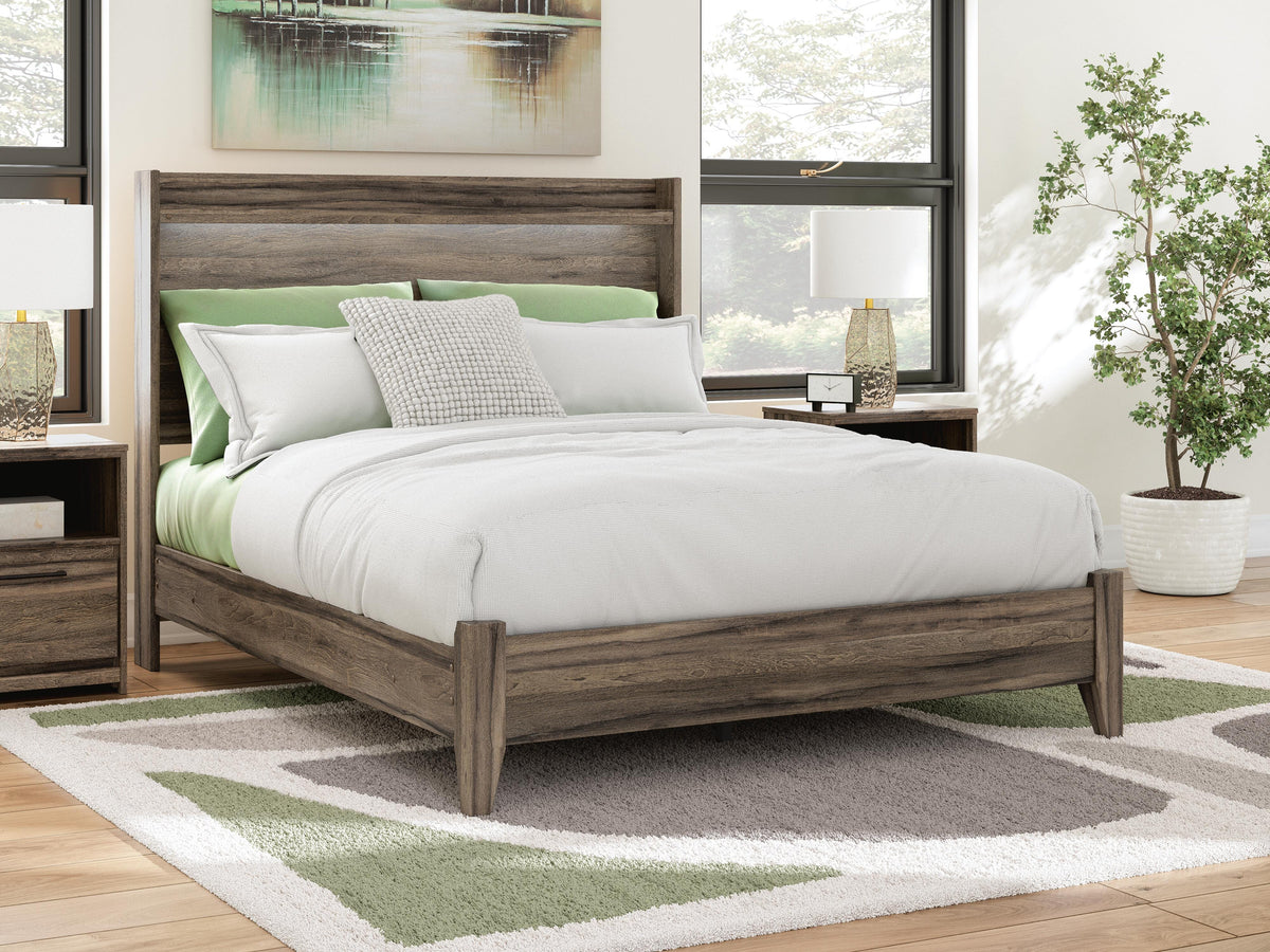 Elbrim Queen Panel Bed, Dresser, Mirror and Nightstand