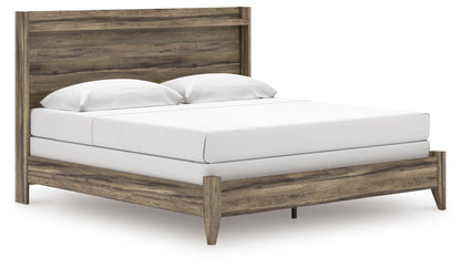 Elbrim King Panel Bed, Dresser, Mirror and Nightstand