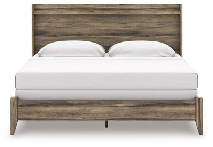 Elbrim King Panel Bed, Dresser, Mirror and Nightstand