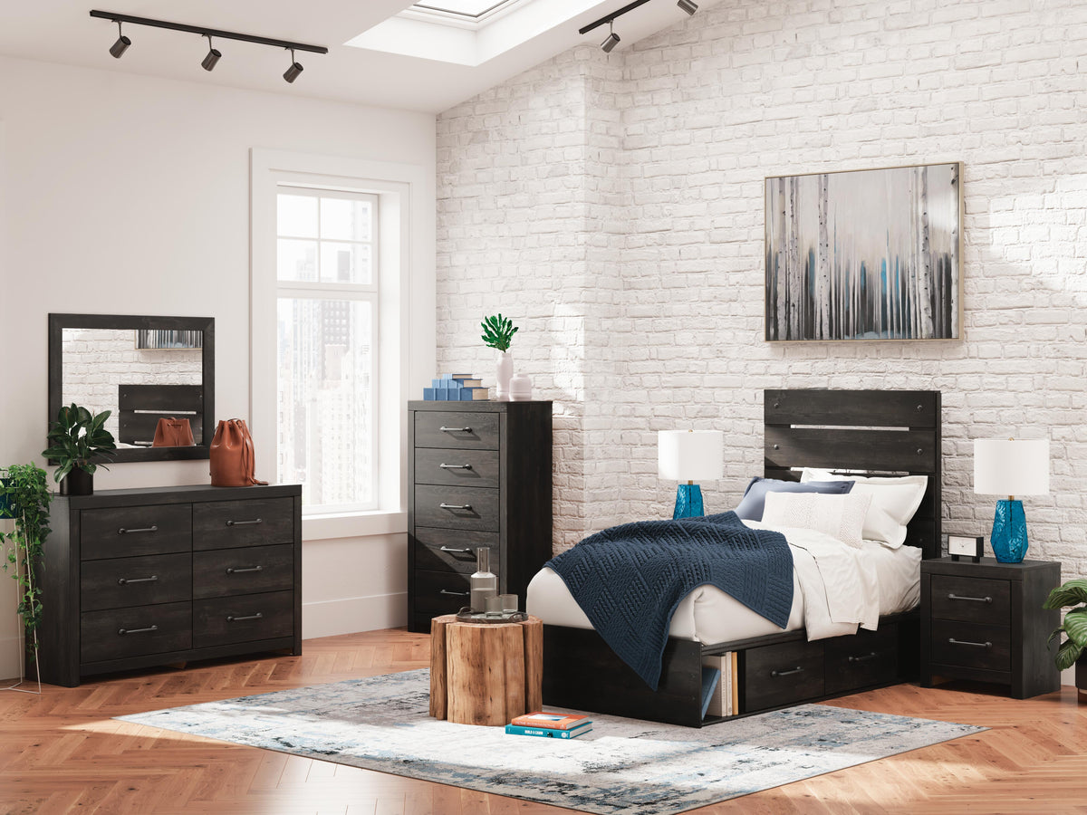 Delmorta Twin Panel Storage Bed