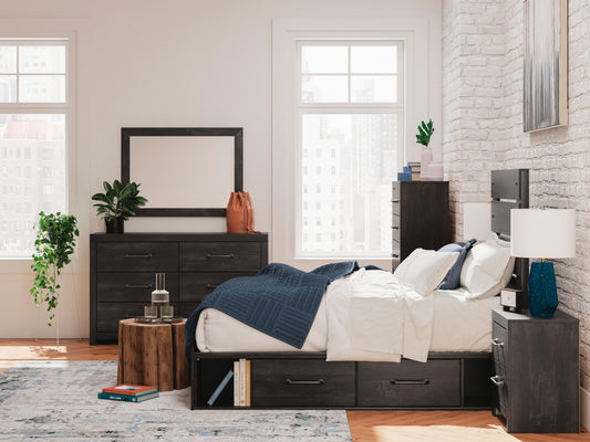 Delmorta Twin Panel Bed with Storage