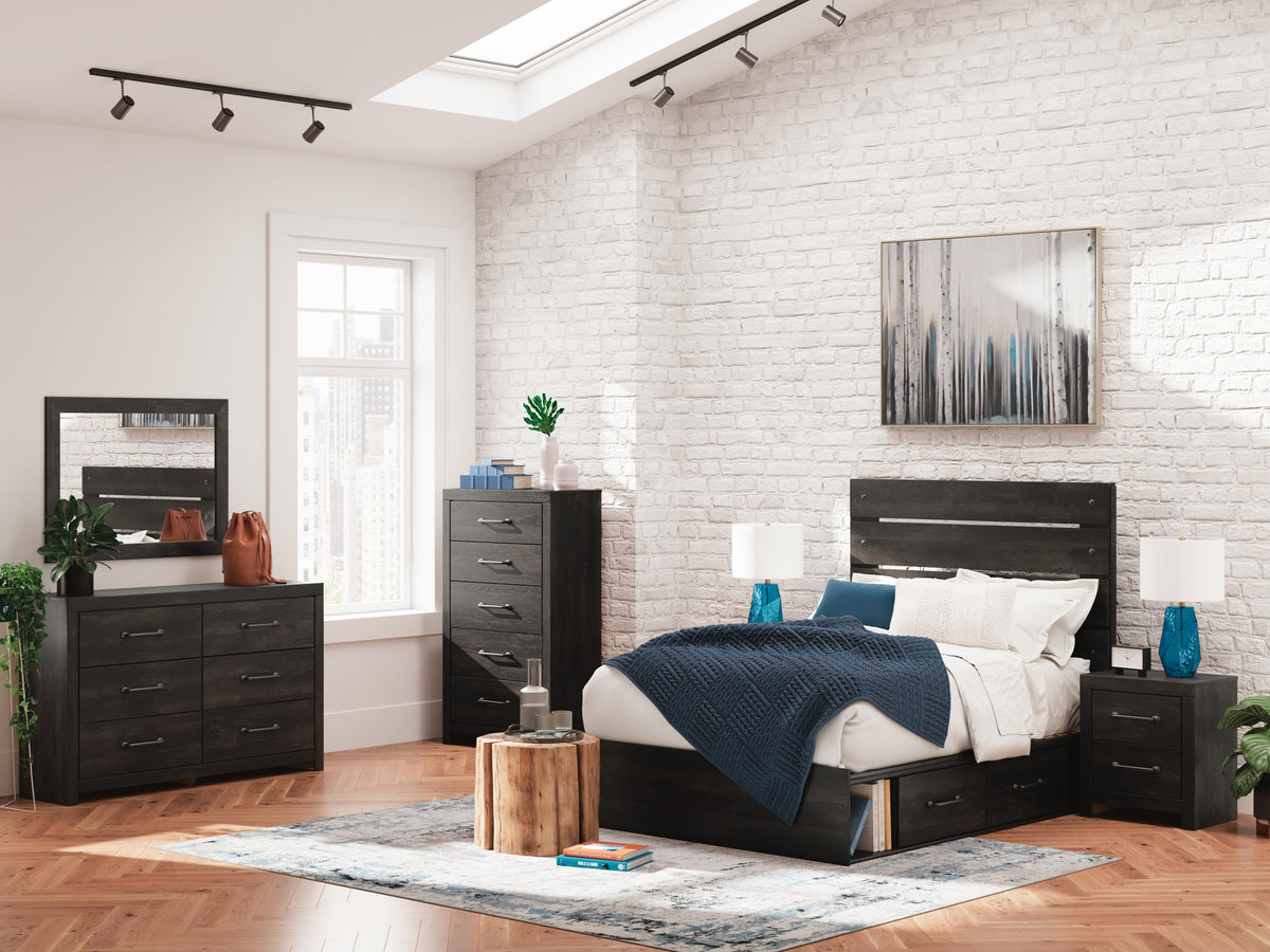 Delmorta Full Panel Storage Bed