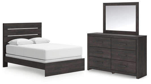 Hollivern Queen Panel Bed, Dresser and Mirror