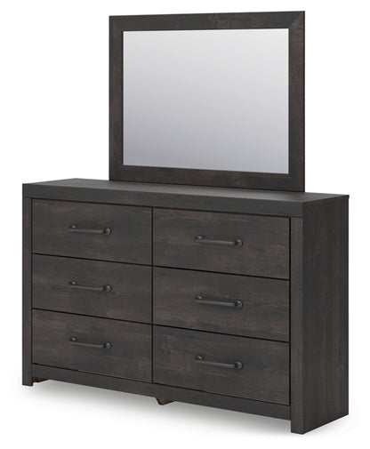 Hollivern Queen Panel Bed, Dresser, Mirror and Chest