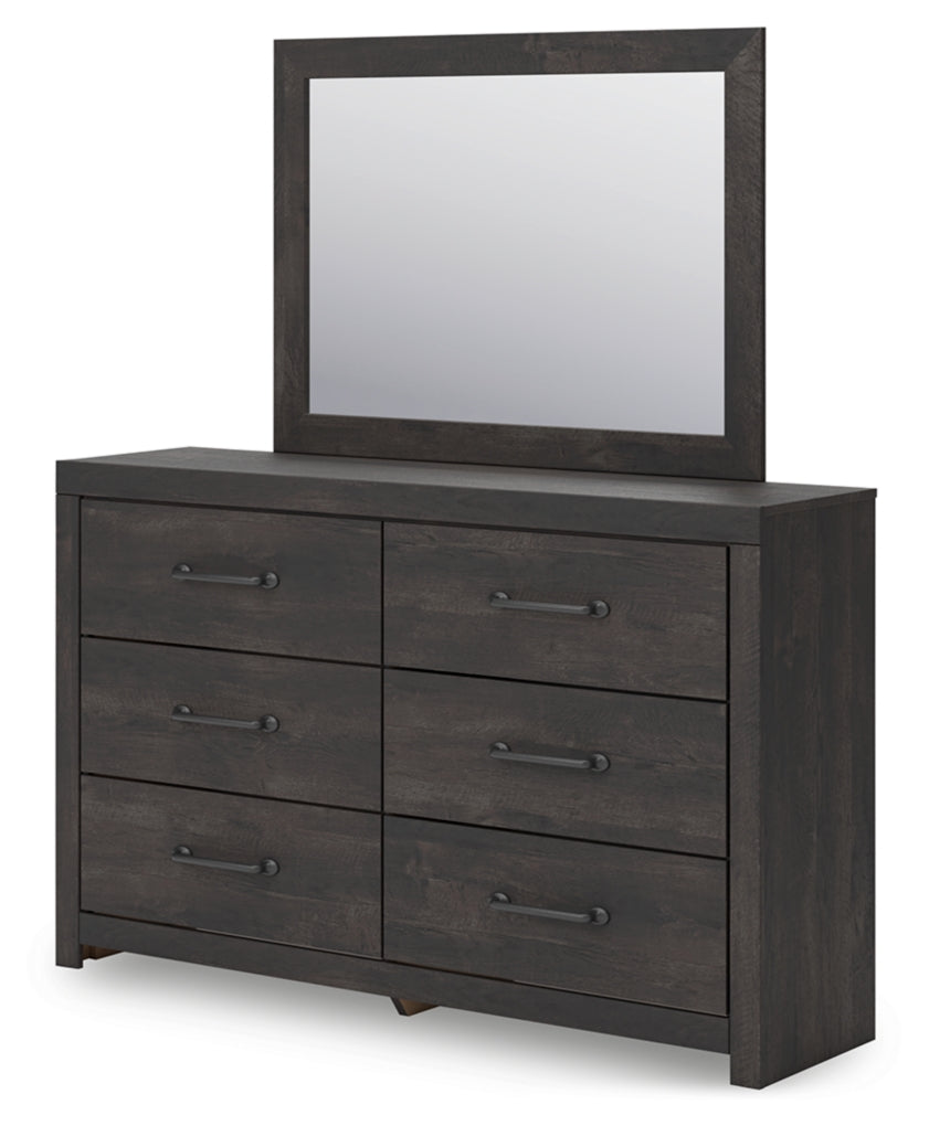 Hollivern Full Panel Bed with Storage, Dresser, Mirror, Chest and Nightstand