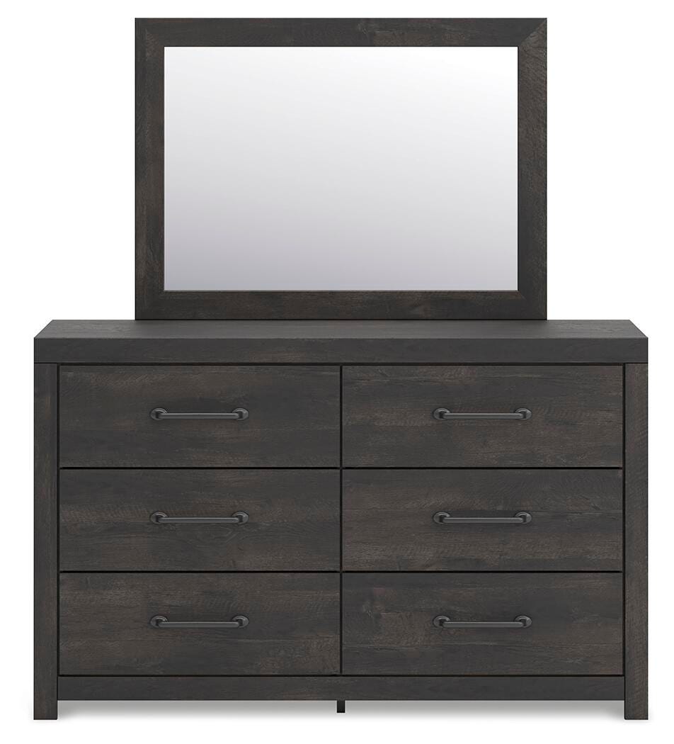 Hollivern Twin Panel Storage Bed, Dresser, Mirror and Chest