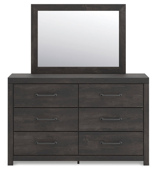 Hollivern Full Panel Bed with Storage, Dresser, Mirror, Chest and Nightstand