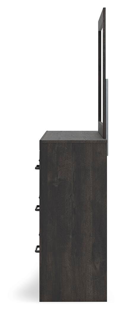 Hollivern Twin Panel Storage Bed, Dresser, Mirror and Chest
