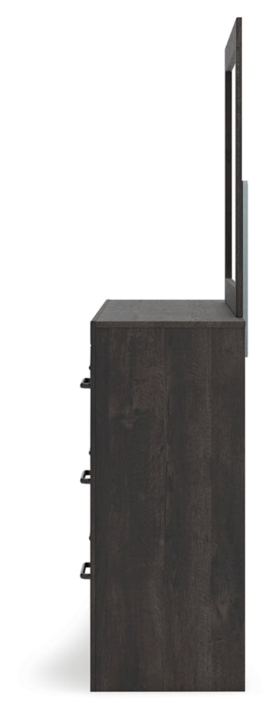Hollivern Full Panel Storage Bed, Dresser and Mirror