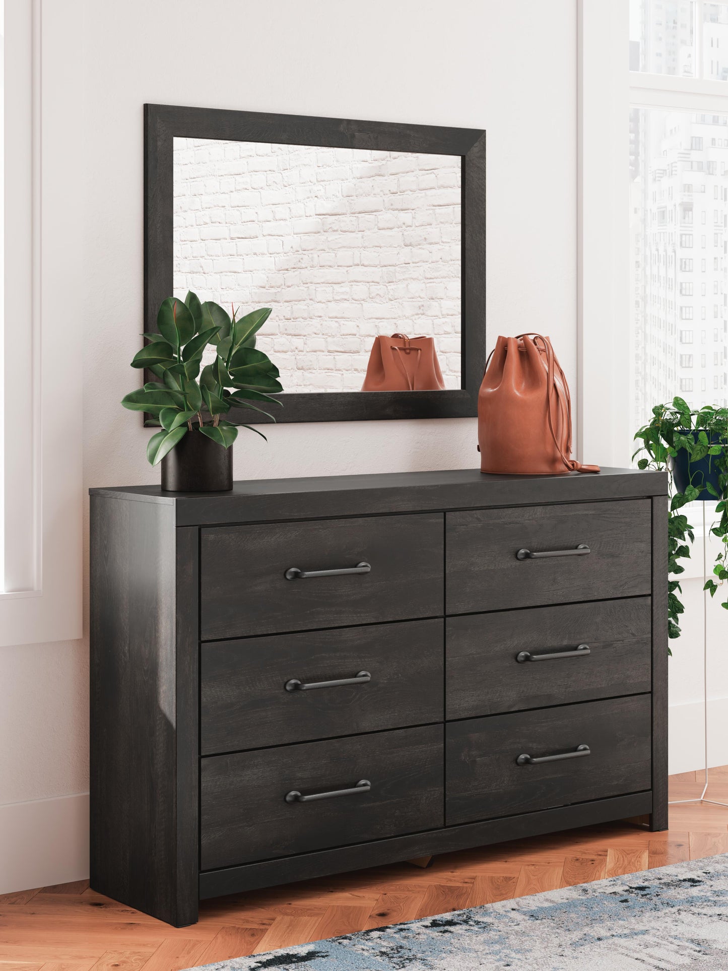 Hollivern Twin Panel Storage Bed, Dresser, Mirror and Chest