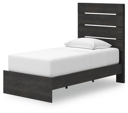 Hollivern Twin Panel Storage Bed, Dresser, Mirror and Chest