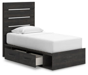 Hollivern Twin Panel Storage Bed, Dresser, Mirror and Chest
