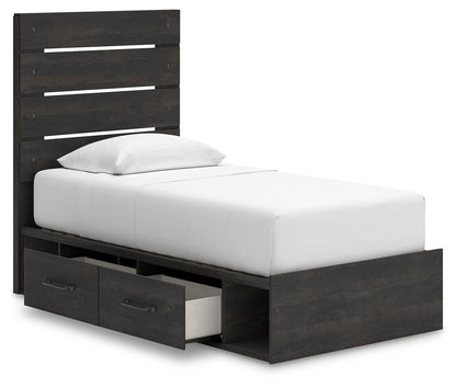 Hollivern Twin Panel Storage Bed, Dresser, Mirror and Chest