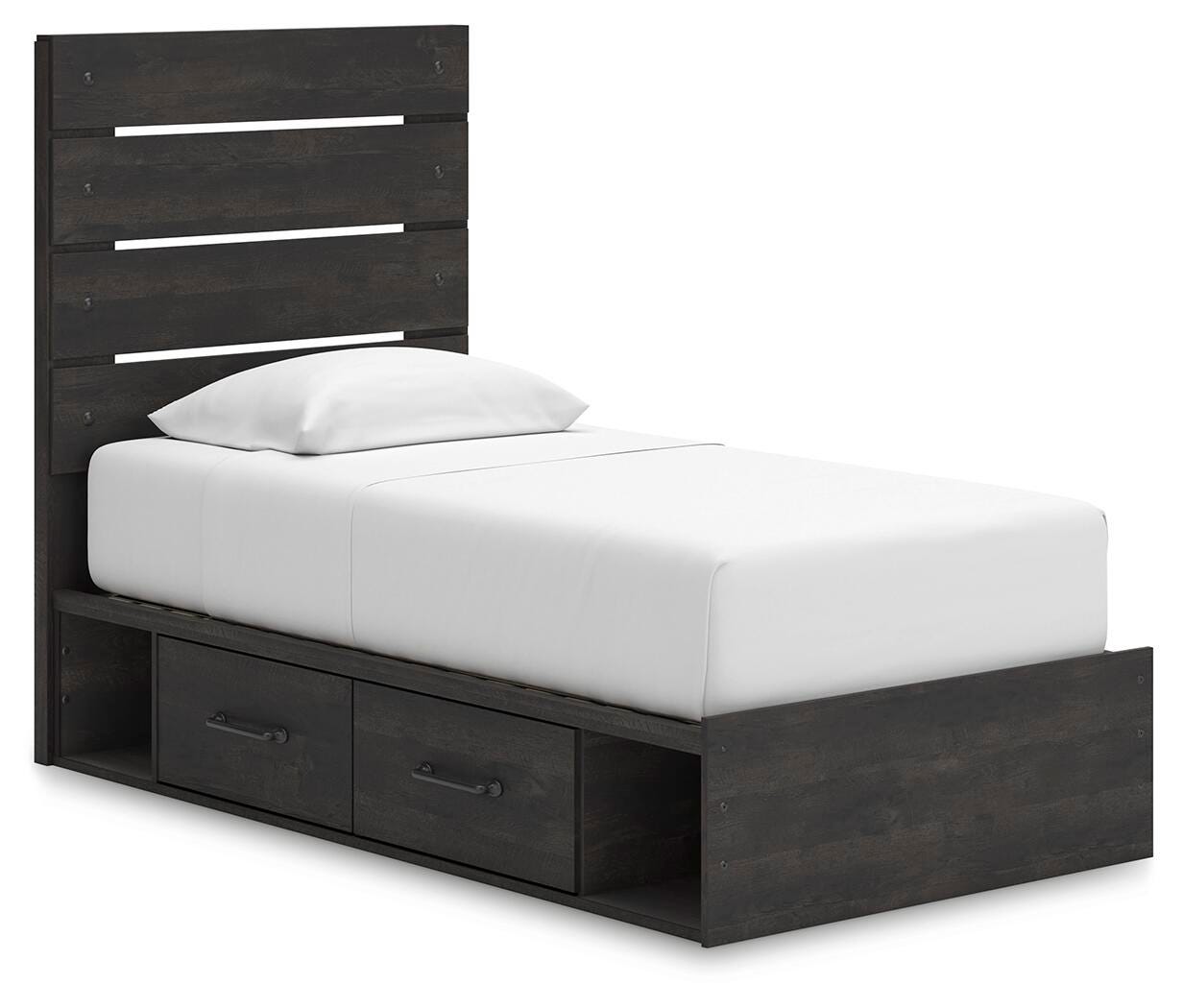 Hollivern Twin Panel Storage Bed, Dresser, Mirror and Chest