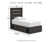 Hollivern Twin Panel Storage Bed, Dresser, Mirror and Chest