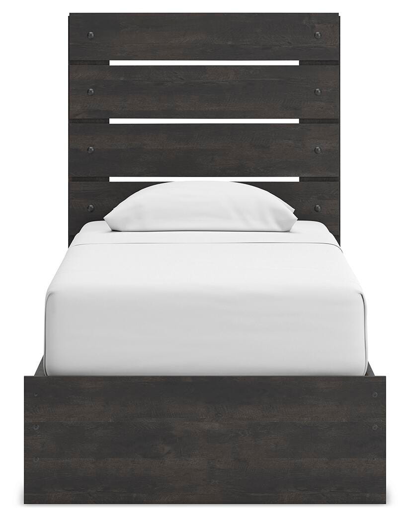 Hollivern Twin Panel Storage Bed, Dresser, Mirror and Chest