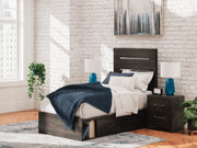 Hollivern Twin Panel Storage Bed, Dresser, Mirror and Chest