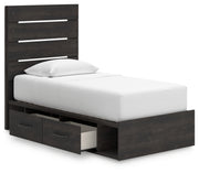 Delmorta Twin Panel Bed with Storage