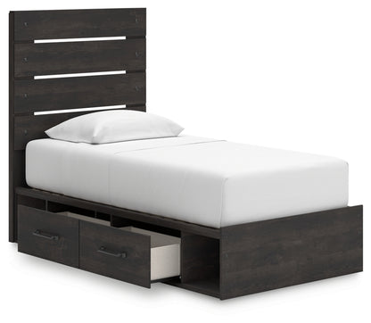 Delmorta Twin Panel Bed with Storage