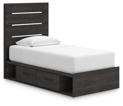 Delmorta Twin Panel Bed with Storage