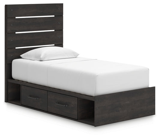 Delmorta Twin Panel Bed with Storage