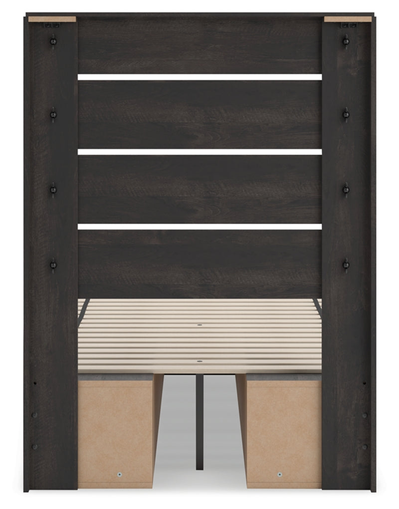 Delmorta Twin Panel Bed with Storage