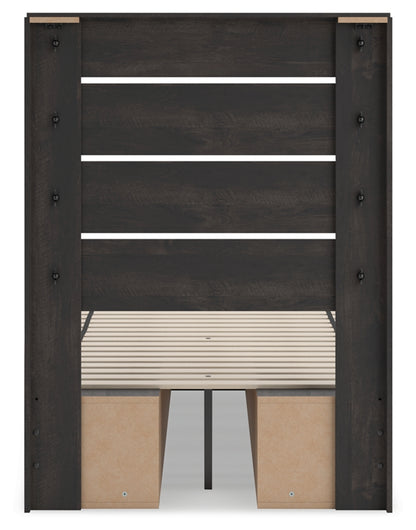 Delmorta Twin Panel Bed with Storage