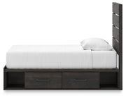 Delmorta Twin Panel Bed with Storage