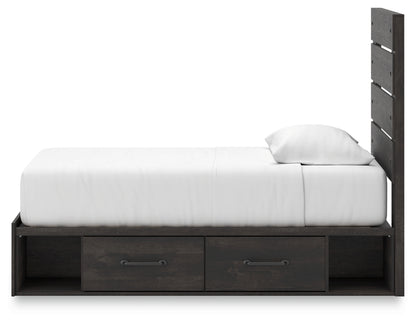 Delmorta Twin Panel Bed with Storage