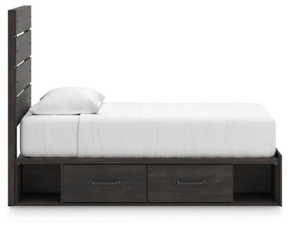 Delmorta Twin Panel Bed with Storage