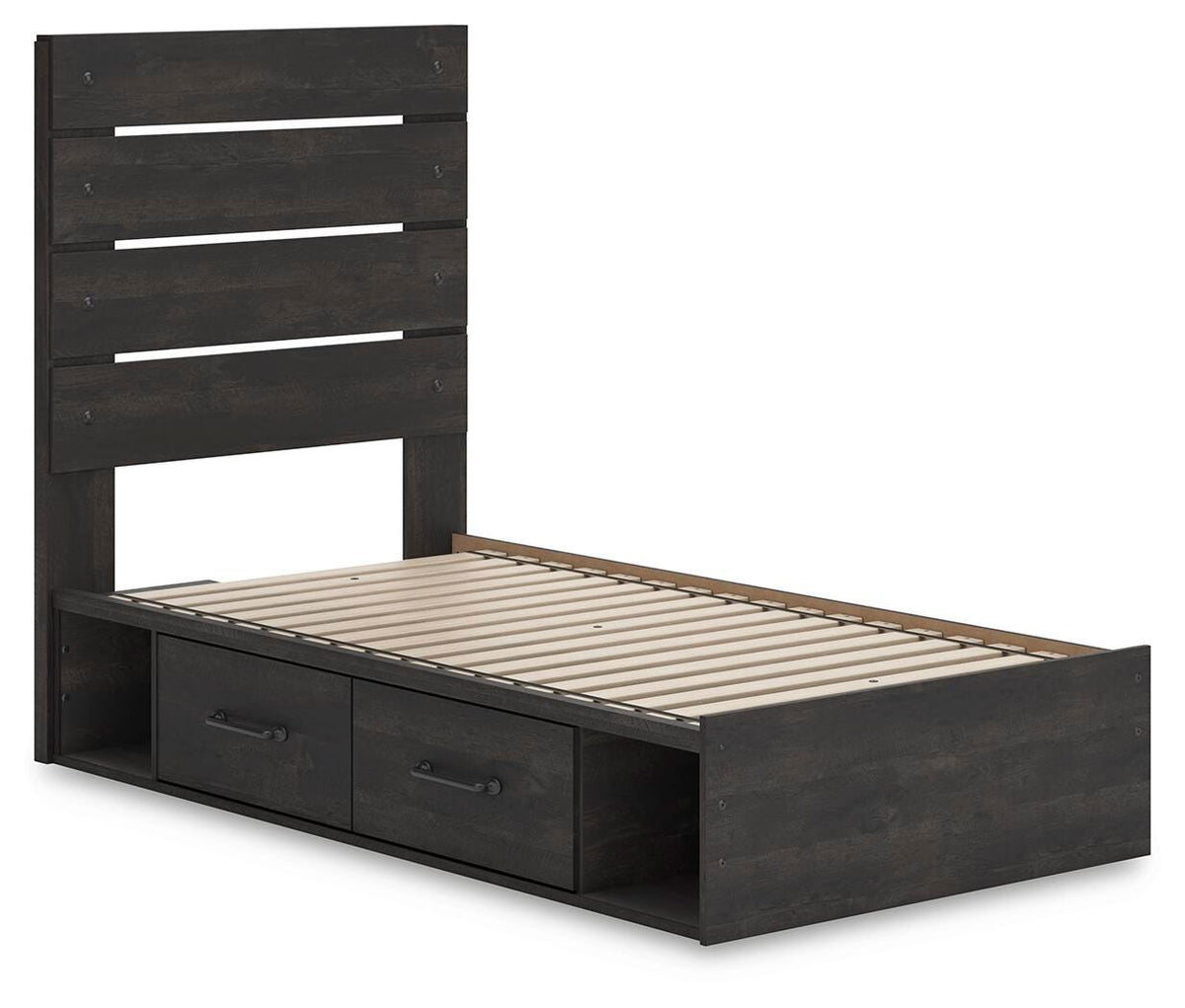 Delmorta Twin Panel Bed with Storage