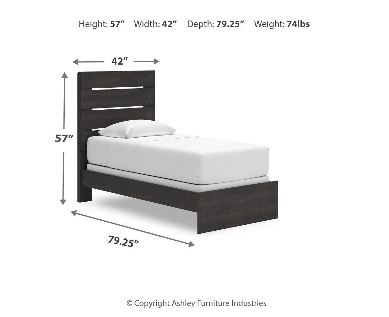 Delmorta Twin Panel Bed