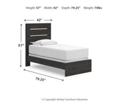 Delmorta Twin Panel Bed
