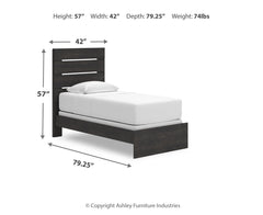 Delmorta Twin Panel Bed