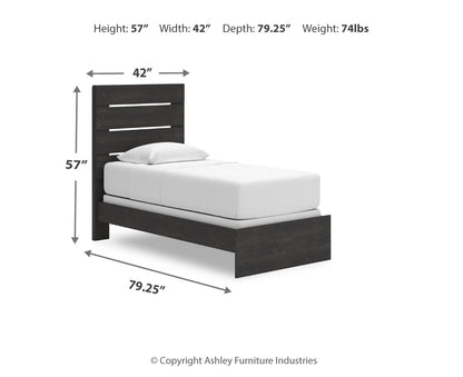 Delmorta Twin Panel Bed