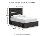 Delmorta Full Panel Storage Bed