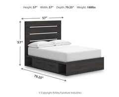 Delmorta Full Panel Storage Bed