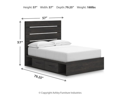Delmorta Full Panel Storage Bed