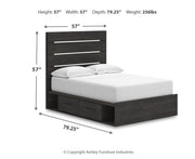 Delmorta Full Panel Bed with Storage