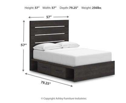 Delmorta Full Panel Bed with Storage