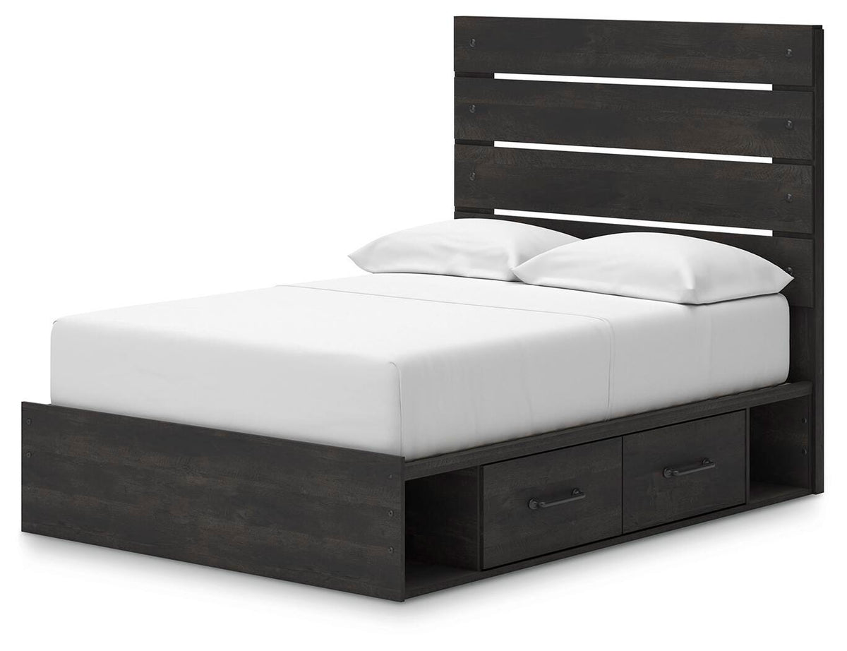 Delmorta Full Panel Bed with Storage