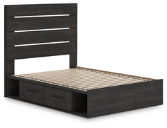 Delmorta Full Panel Bed with Storage