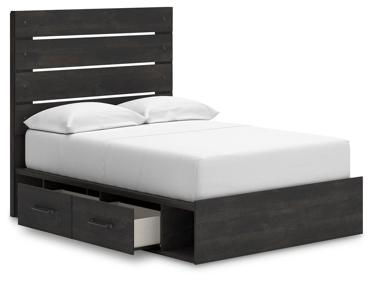 Delmorta Full Panel Bed with Storage